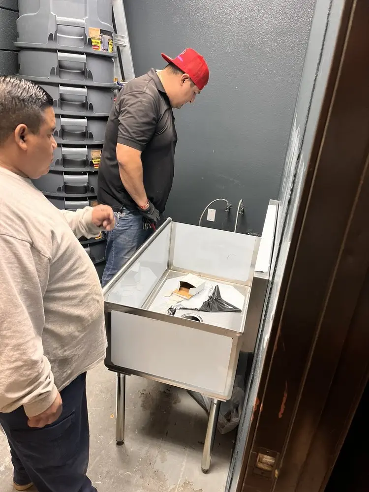 Commercial plumbing and sink installation in Marysville